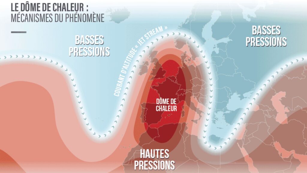 Dôme de chaleur. // Source : Météo-France Dôme de chaleur. // Source : Météo-France