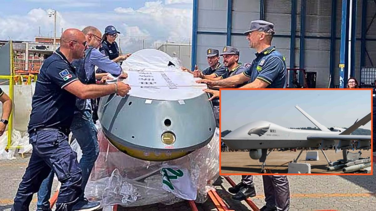 Le drone chinois saisi par les douanes italiennes. // Source : Guardia di Finanza Le drone chinois saisi par les douanes italiennes. // Source : Guardia di Finanza
