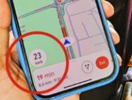 Le compteur de vitesse de Google Maps. // Source : Techcrunch Le compteur de vitesse de Google Maps. // Source : Techcrunch