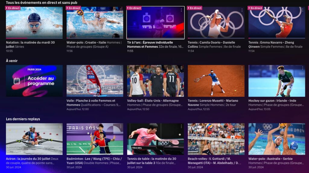 Les JO de Paris 2024 sur Max. // Source : Numerama Les JO de Paris 2024 sur Max. // Source : Numerama