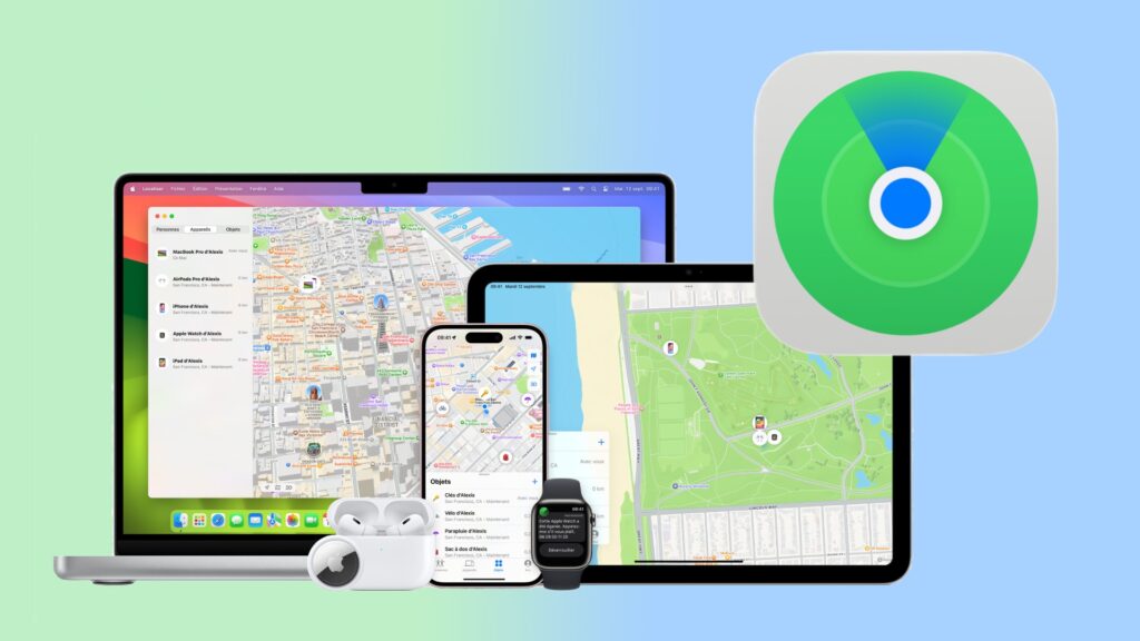 La fonction Localiser d'Apple. // Source : Numerama La fonction Localiser d'Apple. // Source : Numerama
