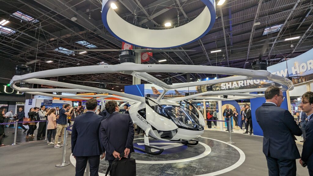 Le Volocity de Volocopter à Vivatech // Source : Raphaëlle Baut pour Numerama Le Volocity de Volocopter à Vivatech // Source : Raphaëlle Baut pour Numerama