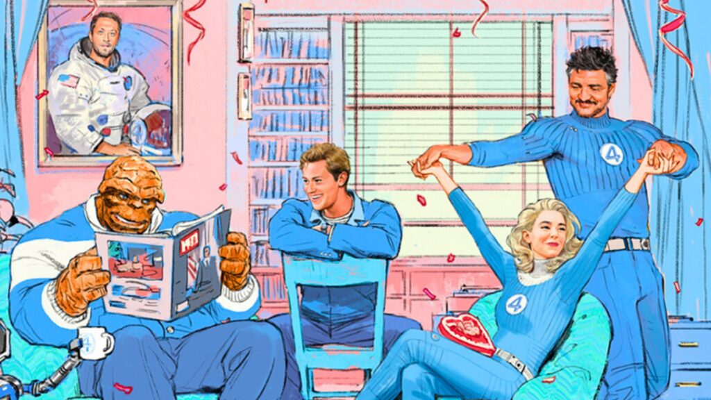 Les Quatre Fantastiques possède une esthétique rétrofuturiste, qui rappelle celle des cartoons des années 1960 // Source : Marvel