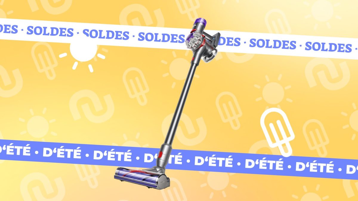 Dyson V8 // Source : Montage Numerama Dyson V8 // Source : Montage Numerama