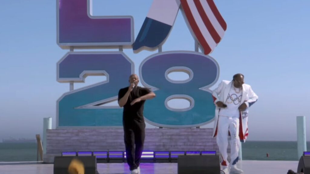 Cérémonie de clôture des JO 2024 // Source : Capture YouTube France TV Cérémonie de clôture des JO 2024 // Source : Capture YouTube France TV