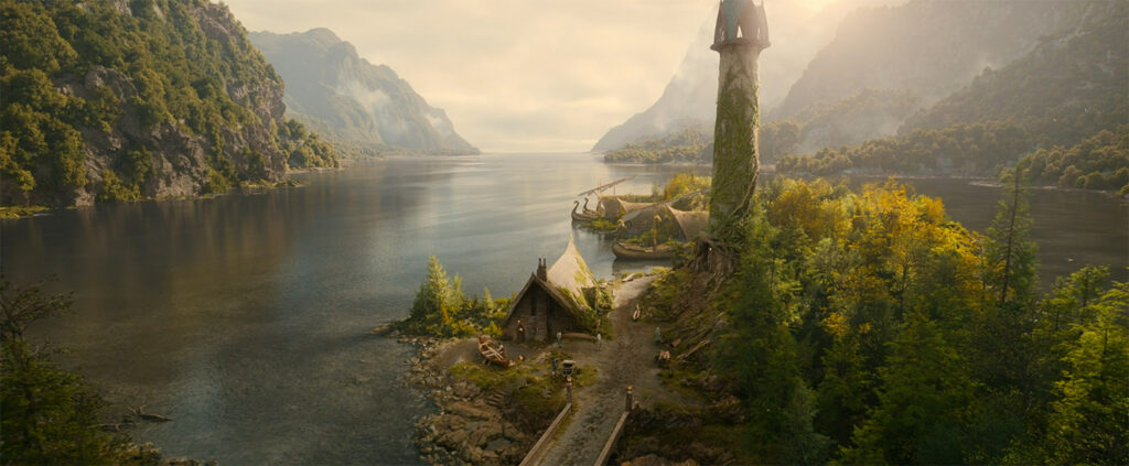 Les Havres Gris, haut lieu naval des Anneaux de pouvoir // Source : Prime Video Les Havres Gris, haut lieu naval des Anneaux de pouvoir // Source : Prime Video