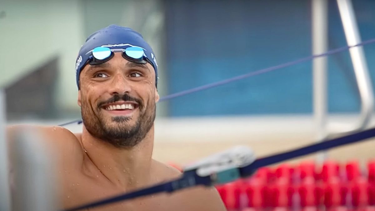 Florent Manaudou vise l'or au 50 mètres nage libre. // Source : YouTube Florent Manaudou vise l'or au 50 mètres nage libre. // Source : YouTube