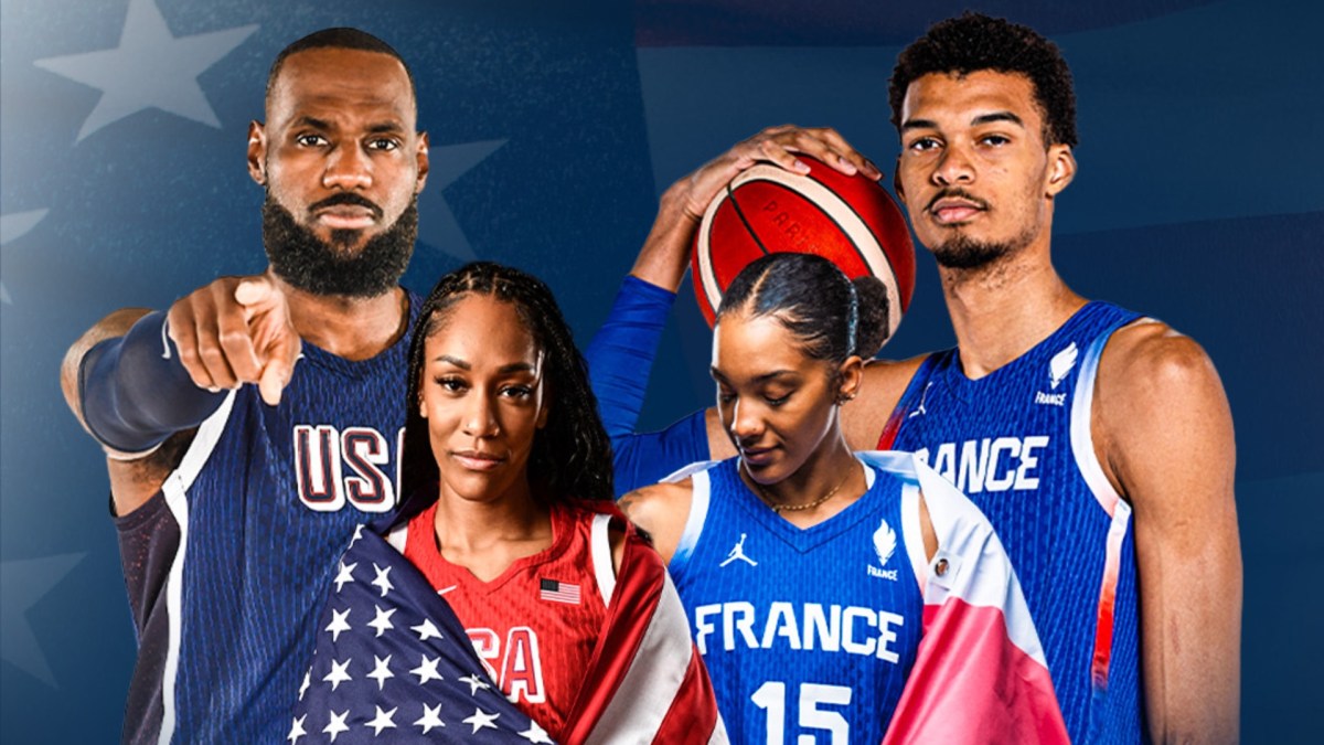La France affonte les États-Unis au basket olympique. // Source : X La France affonte les États-Unis au basket olympique. // Source : X