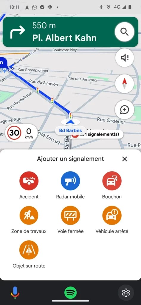 La possibilité de signaler des radars La possibilité de signaler des radars