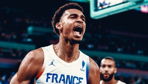 La France en finale des JO 2024 en basket // Source : Twitter EDF La France en finale des JO 2024 en basket // Source : Twitter EDF