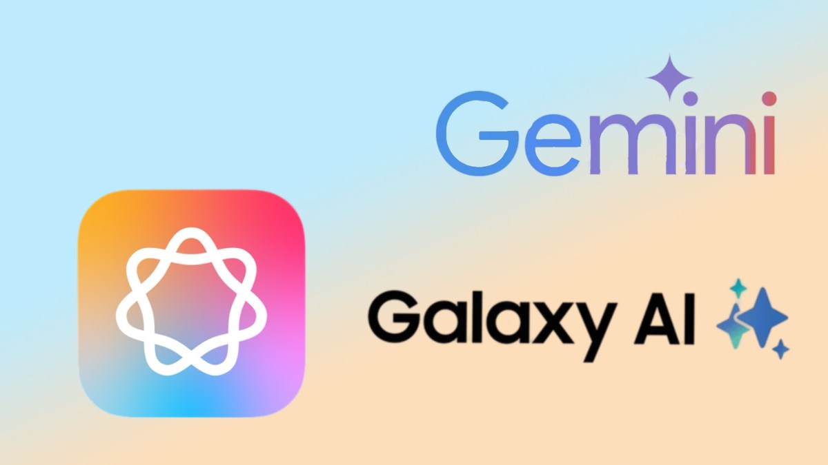 Les logos d'Apple Intelligence, Google Gemini et Samsung Galaxy AI // Source : Numerama Les logos d'Apple Intelligence, Google Gemini et Samsung Galaxy AI // Source : Numerama