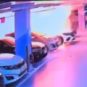 Incendie d'une Mercedes EQE dans un parking en Corée // Source : Capture vidéo de sécurité Incendie d'une Mercedes EQE dans un parking en Corée // Source : Capture vidéo de sécurité