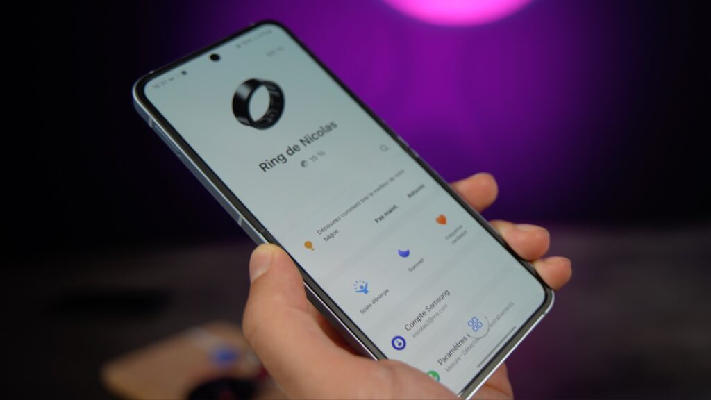Pour accéder aux données de la Galaxy Ring oblige à utiliser deux applications. // Source : Numerama Pour accéder aux données de la Galaxy Ring oblige à utiliser deux applications. // Source : Numerama