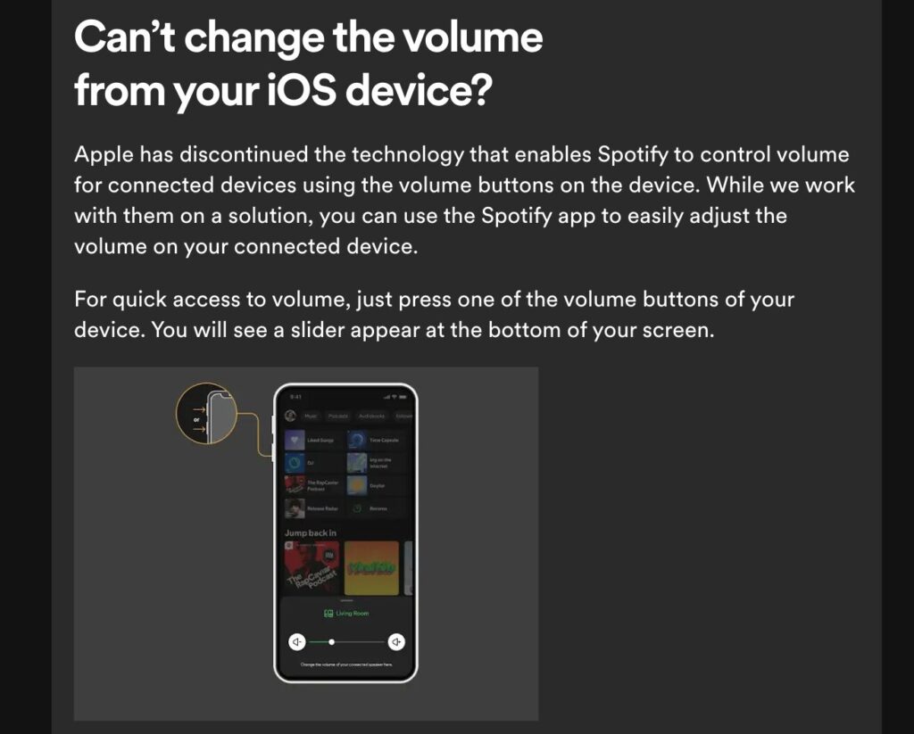 Pour régler le volume de son enceinte, il faut aller dans l'application Spotify. Pour régler le volume de son enceinte, il faut aller dans l'application Spotify.