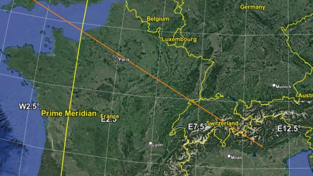 Trajectoire du satellite Starlink vu dans le ciel en France. // Source : Via X @planet4589 (image recadrée) Trajectoire du satellite Starlink vu dans le ciel en France. // Source : Via X @planet4589 (image recadrée)