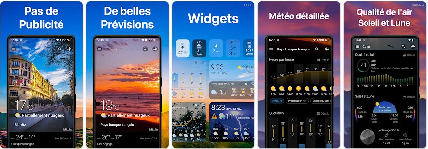 Application météo Weawow Application météo Weawow
