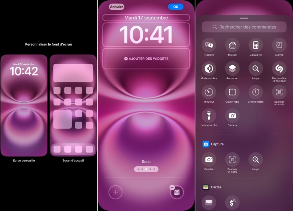 La personnalisation des boutons de l'écran verrouillé dans iOS 18. La personnalisation des boutons de l'écran verrouillé dans iOS 18.