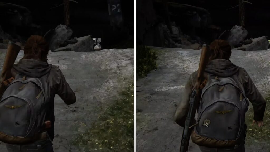 The Last of Us Part II sur PS5 (à gauche) et PS5 Pro (à droite) // Source : Sony The Last of Us Part II sur PS5 (à gauche) et PS5 Pro (à droite) // Source : Sony