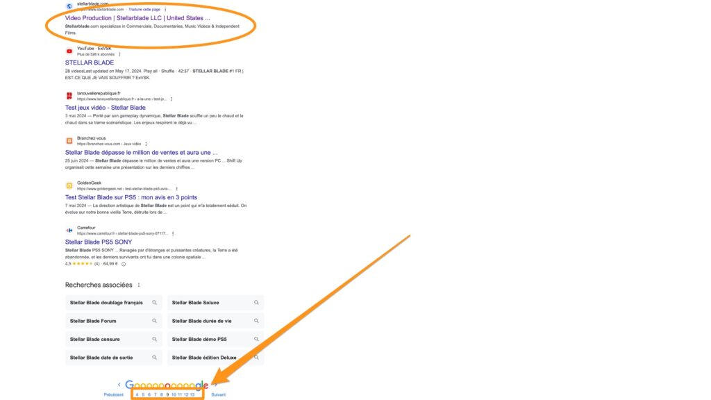 Le site stellarblade.com est noyé dans la masse // Source : Capture d'écran Le site stellarblade.com est noyé dans la masse // Source : Capture d'écran
