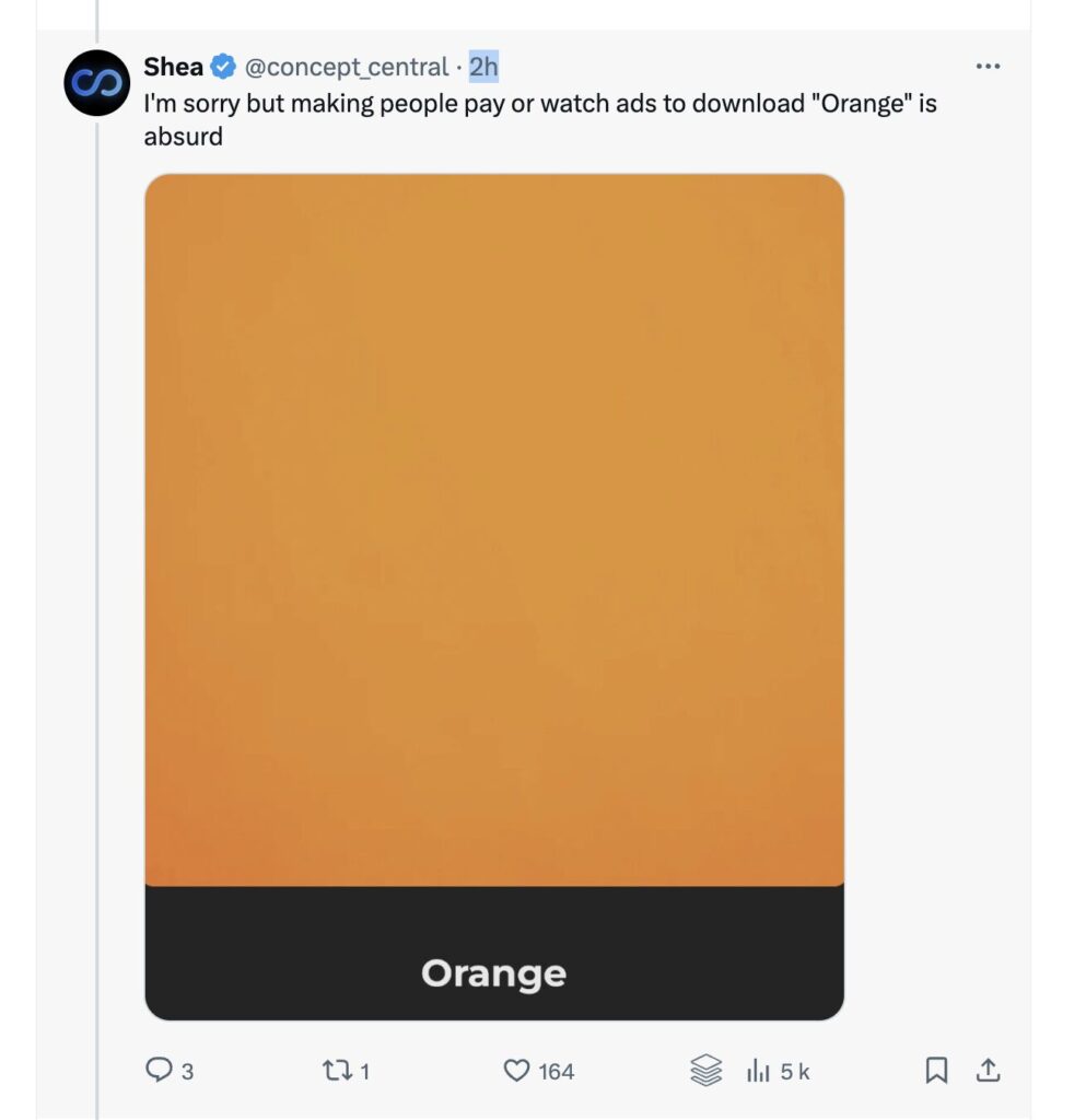 « Je suis désolé, mais faire payer des gens pour télécharger Orange est absurde » « Je suis désolé, mais faire payer des gens pour télécharger Orange est absurde »