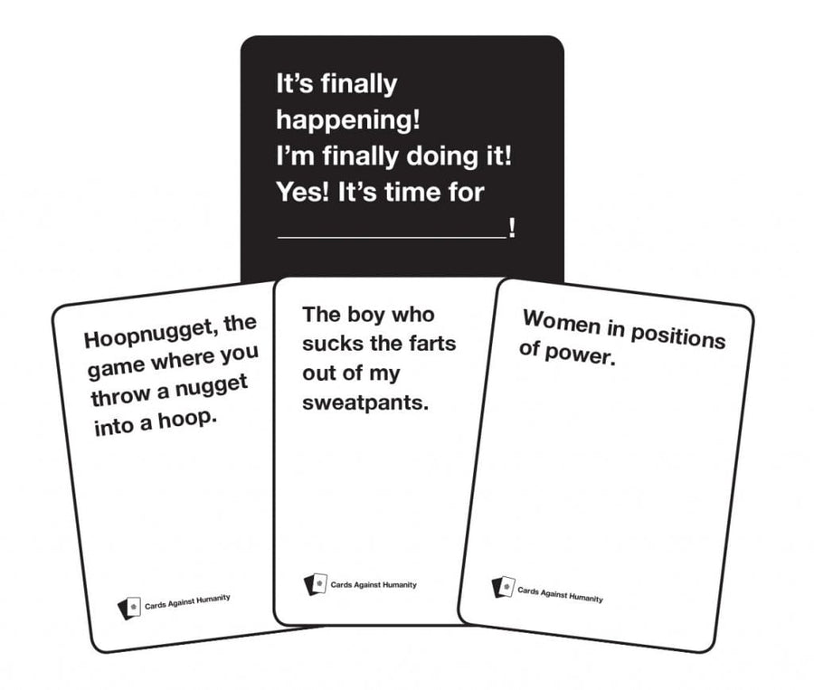 Des cartes de Cards Against Humanity. Des cartes de Cards Against Humanity.