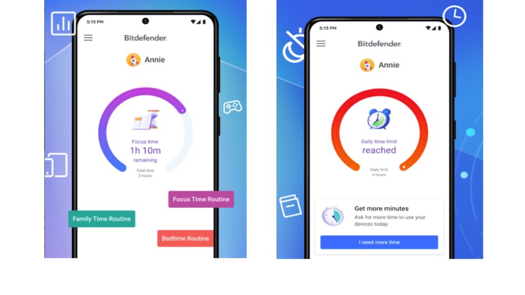 Aperçu du contrôle parental de Bitdefender // Source : Bitdefender Aperçu du contrôle parental de Bitdefender // Source : Bitdefender