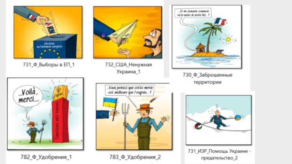 Des mèmes produits par une agence russe. // Source : SZ, NDR, WDR, Delfi Des mèmes produits par une agence russe. // Source : SZ, NDR, WDR, Delfi