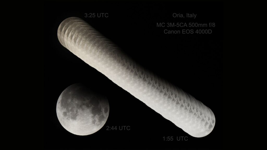 Les étapes de l'éclipse lunaire, observée depuis l'Italie. // Source : Flickr/CC/Giuseppe Donatiello Les étapes de l'éclipse lunaire, observée depuis l'Italie. // Source : Flickr/CC/Giuseppe Donatiello