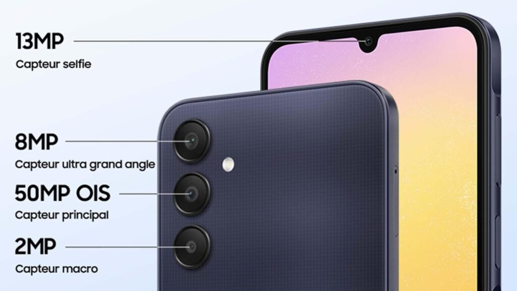 Le Galaxy A25 est un bon photophone pour son prix // Source : Samsung Le Galaxy A25 est un bon photophone pour son prix // Source : Samsung