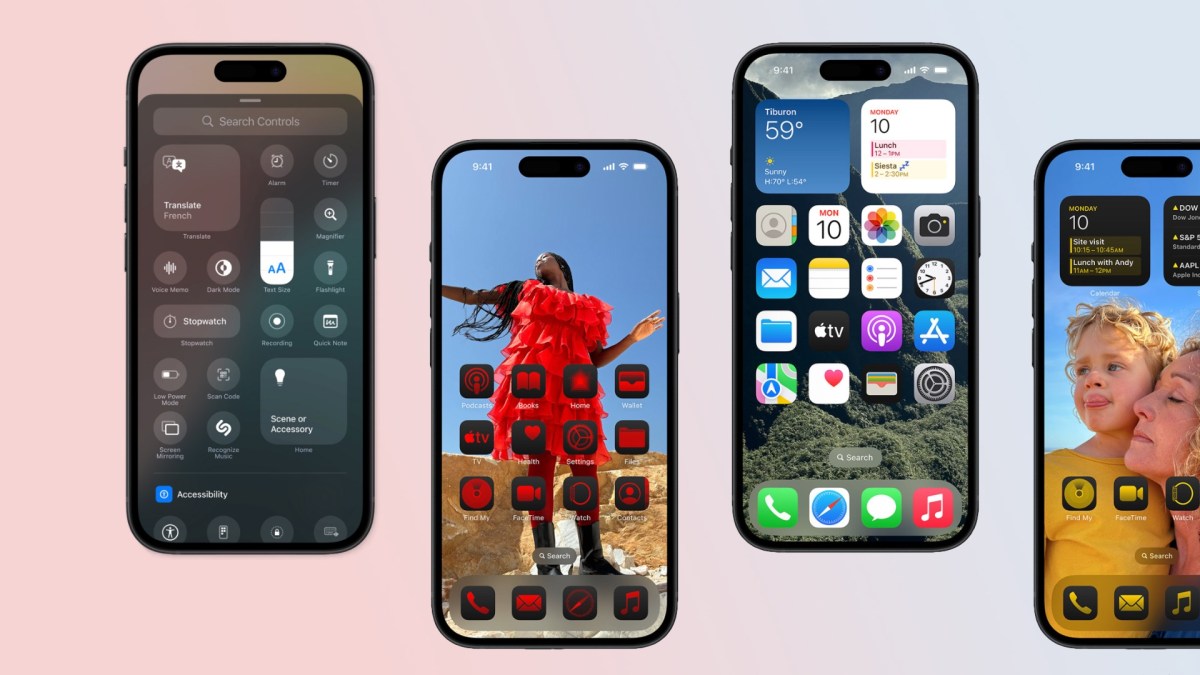 Les options de personnalisation d'iOS 18. // Source : Numerama Les options de personnalisation d'iOS 18. // Source : Numerama