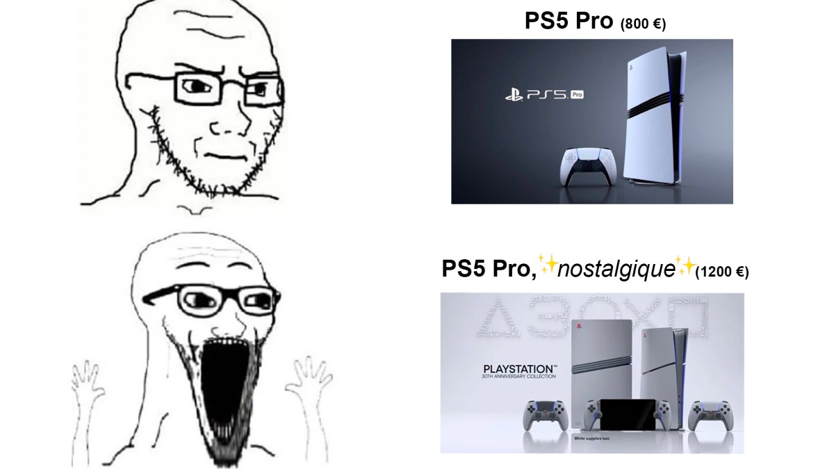 Mème PS5 Pro // Source : Alfred Tertrais pour Numerama Mème PS5 Pro // Source : Alfred Tertrais pour Numerama