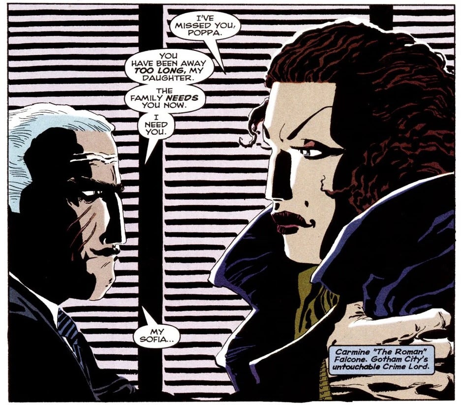 Sofia Falcone dans les comics // Source : DC Comics Sofia Falcone dans les comics // Source : DC Comics