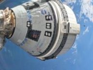 Le Starliner arrimé à l'ISS. // Source : Flickr/CC/Nasa Johnson (photo modifiée)