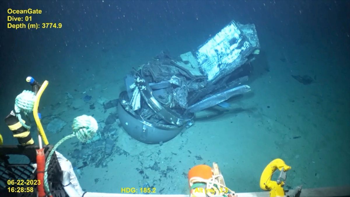 Épave du submersible Titan. // Source : USCG Épave du submersible Titan. // Source : USCG