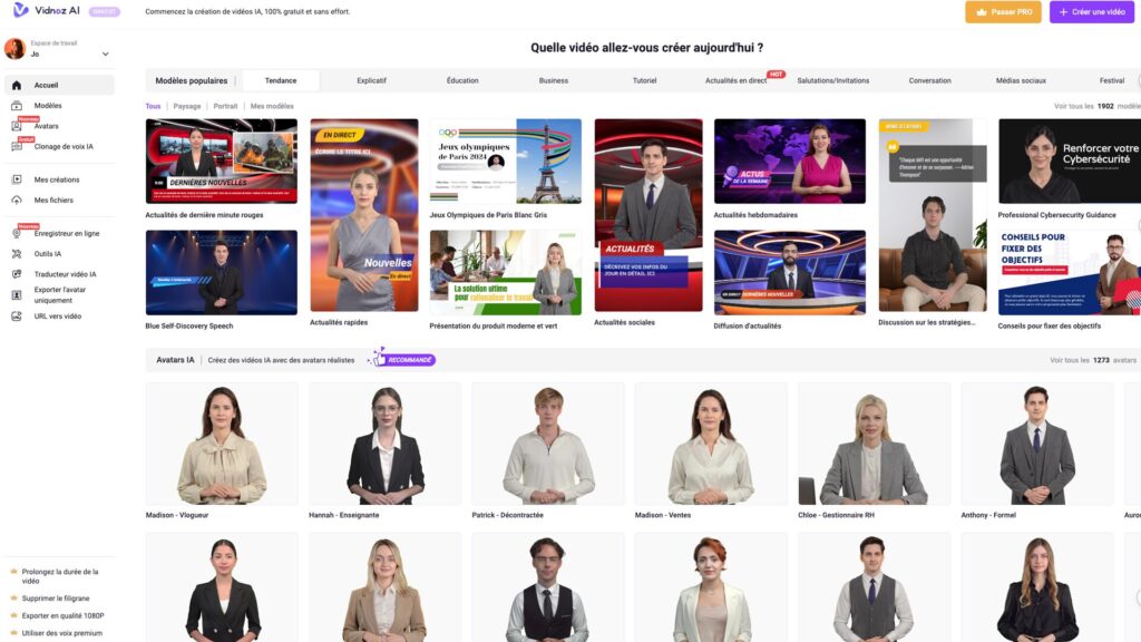 En un clic, votre compte est crée sur le site Vidnoz AI. // Source : Numerama En un clic, votre compte est crée sur le site Vidnoz AI. // Source : Numerama