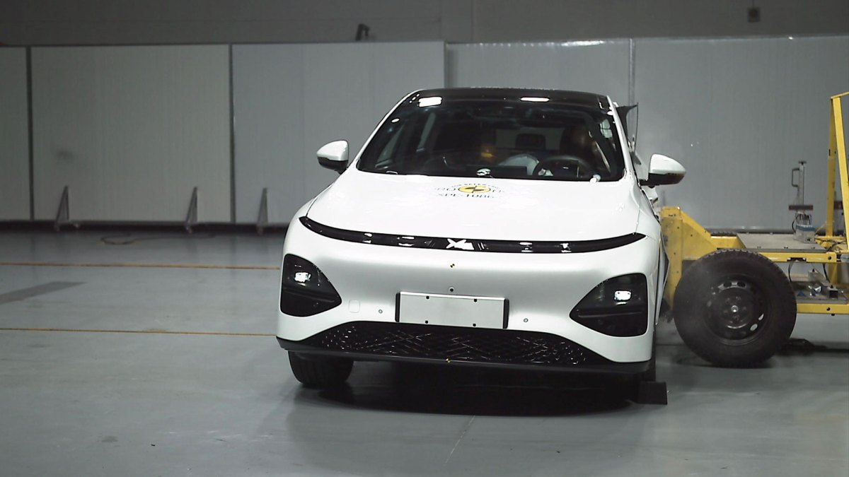Xpeng G6 au crash-test // Source : Euro NCAP Xpeng G6 au crash-test // Source : Euro NCAP
