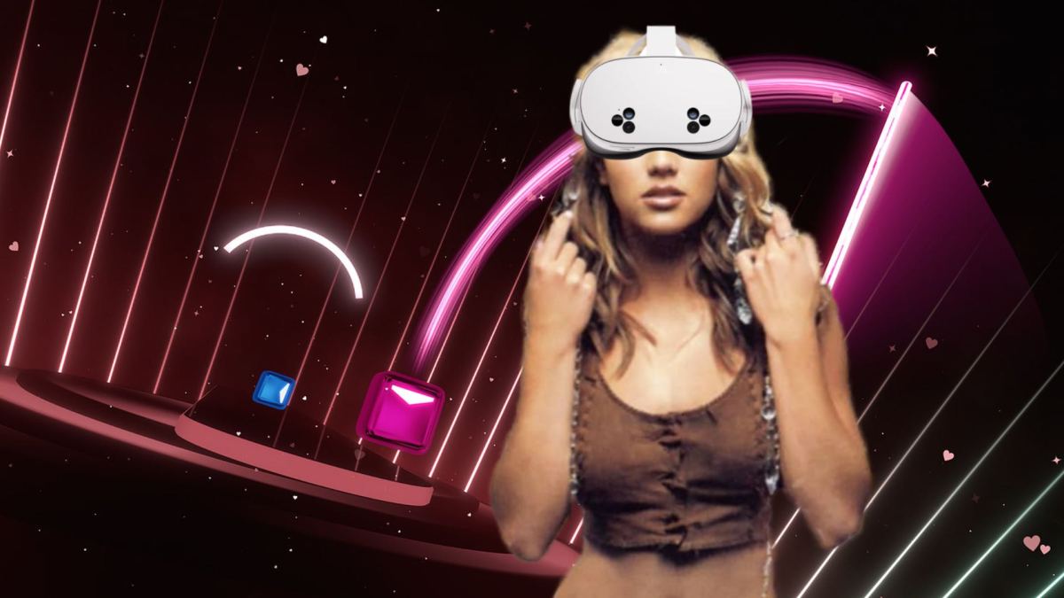 Britney Spears arrive sur les casques Meta Quest dans Beat Saber. // Source : Numerama Britney Spears arrive sur les casques Meta Quest dans Beat Saber. // Source : Numerama