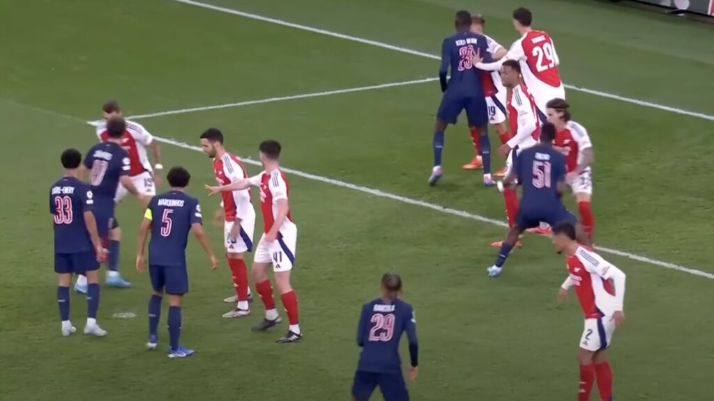 Arsenal-PSG le 1er octobre 2024 // Source : Capture Canal+ Arsenal-PSG le 1er octobre 2024 // Source : Capture Canal+