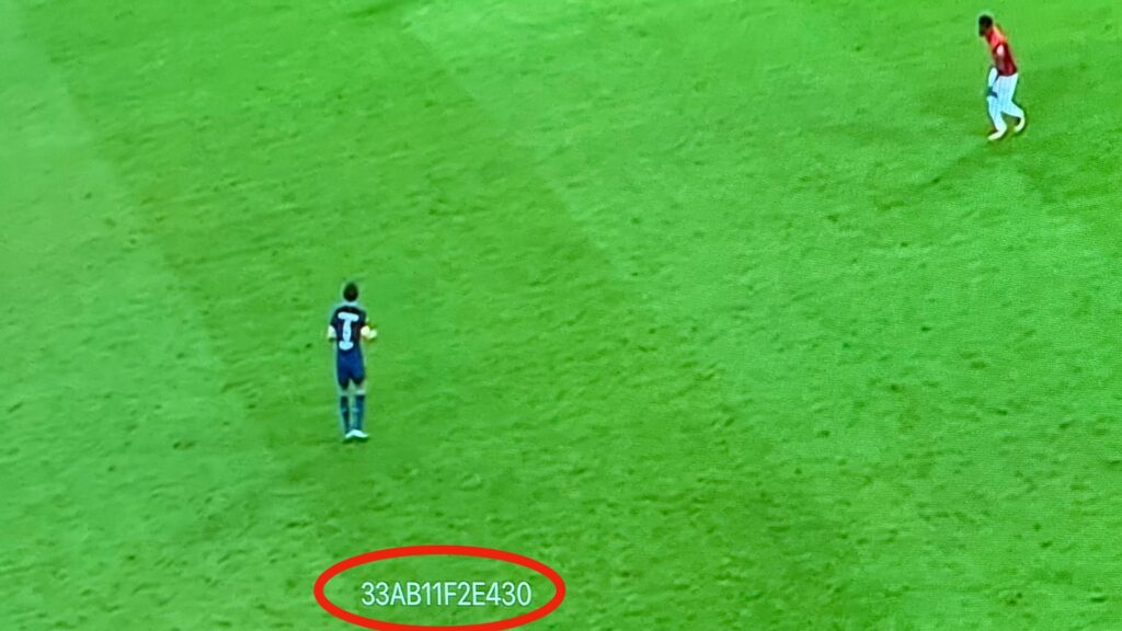 Pendant le match Nice-PSG, le code est apparu plusieurs fois. Pendant le match Nice-PSG, le code est apparu plusieurs fois.