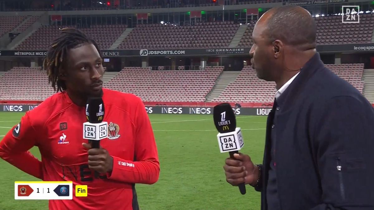 Capture d'écran DAZN // Source : DAZN / Twitter Capture d'écran DAZN // Source : DAZN / Twitter