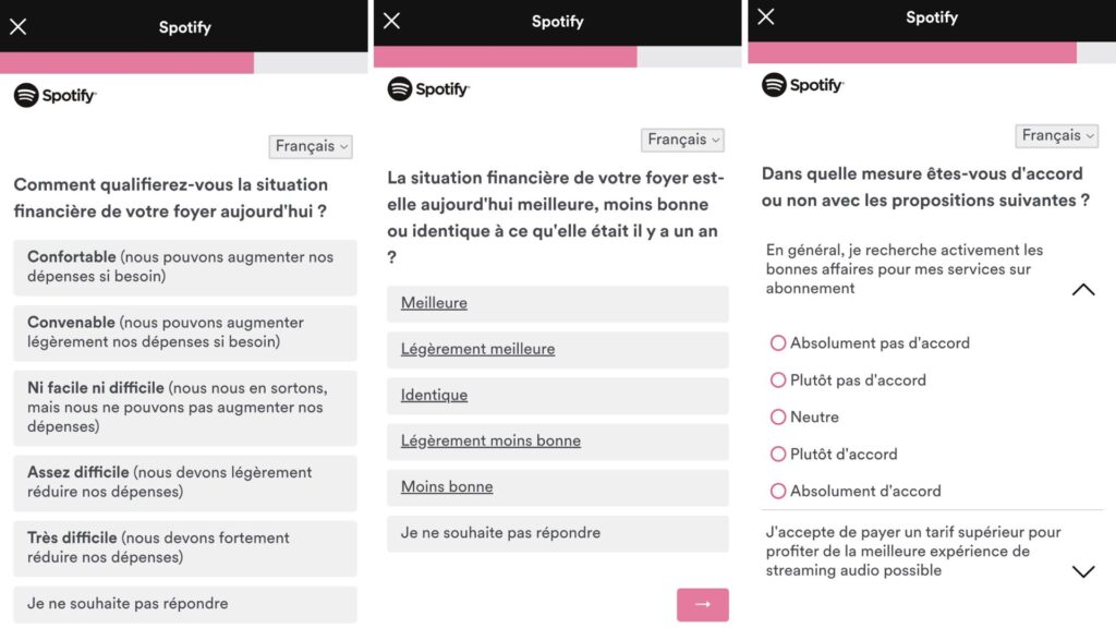 Spotify sonde certains de ses abonnés // Source : @louaben via X Spotify sonde certains de ses abonnés // Source : @louaben via X