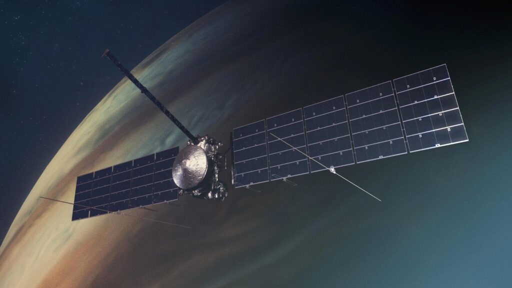 Europa Clipper, vue d'artiste. // Source : NASA/JPL-Caltech Europa Clipper, vue d'artiste. // Source : NASA/JPL-Caltech