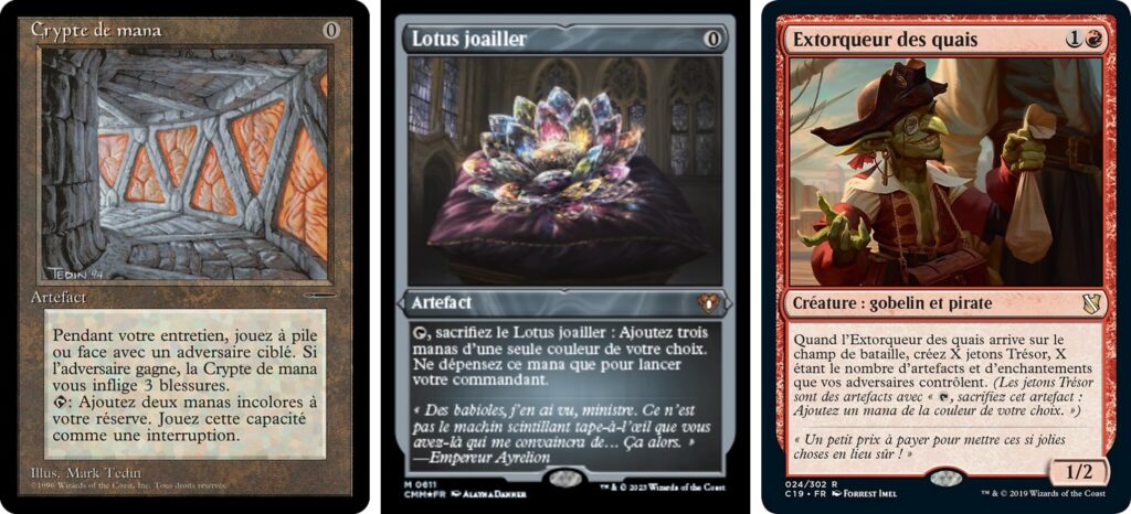Trois des cartes bannies. // Source : Wizards of the Coast Trois des cartes bannies. // Source : Wizards of the Coast