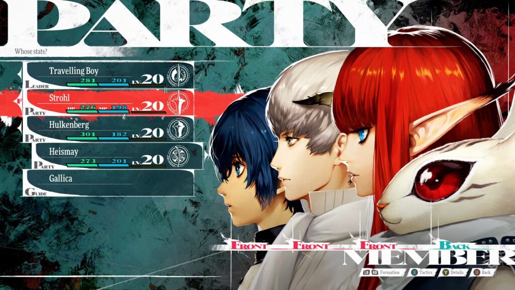 Les menus de Metaphor : ReFantazio // Source : Atlus Les menus de Metaphor : ReFantazio // Source : Atlus