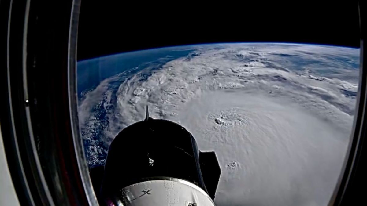 L'ouragan Milton vu depuis l'ISS. // Source : Nasa L'ouragan Milton vu depuis l'ISS. // Source : Nasa