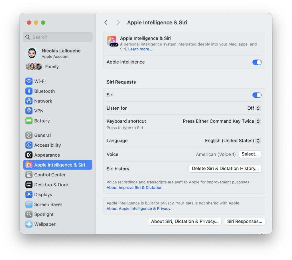 Les réglages Apple Intelligence sur macOS 15.1. Les réglages Apple Intelligence sur macOS 15.1.