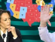 La carte du collège électoral, avec Kamala Harris et Donald Trump. // Source : Numerama La carte du collège électoral, avec Kamala Harris et Donald Trump. // Source : Numerama