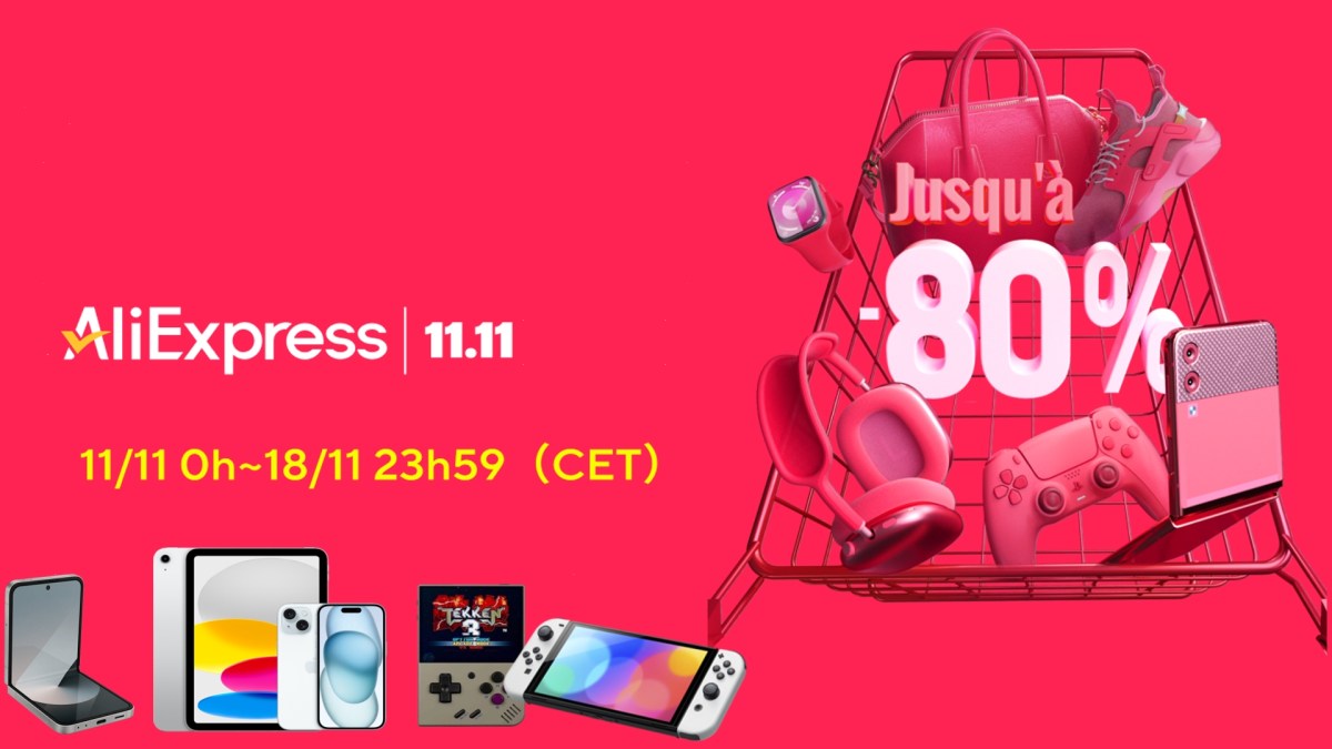 Le Single Day d'AliExpress se tient du 11 au 18 novembre 2024 // Source : Numerama Le Single Day d'AliExpress se tient du 11 au 18 novembre 2024 // Source : Numerama