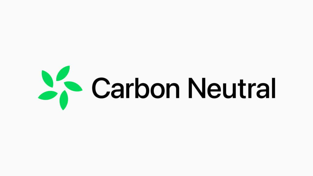 La marque « Carbon Neutral » d'Apple // Source : Apple La marque « Carbon Neutral » d'Apple // Source : Apple