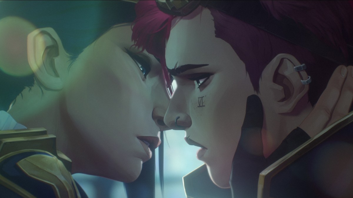 Le baiser tant attendu entre Caitlyn et Vi // Source : Netflix